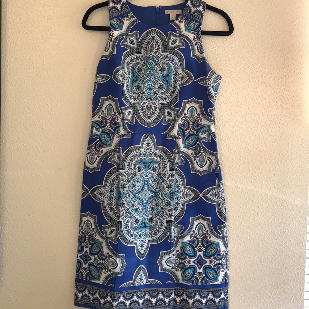 db sheath dress sleeveless paisley size 8